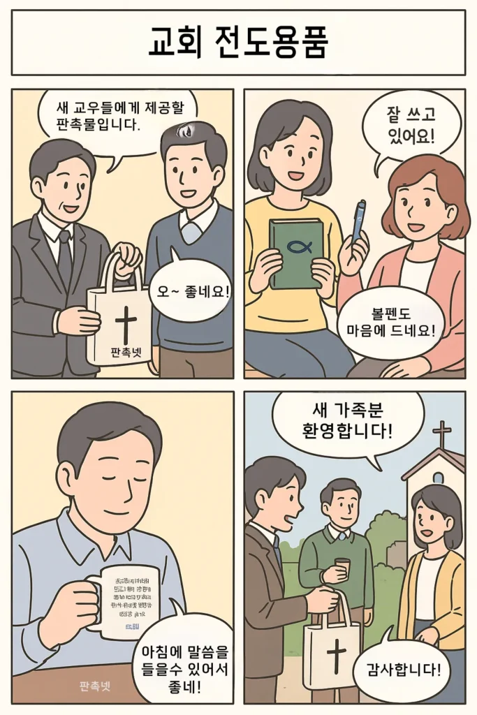 교회 전도용 판촉물 웹툰